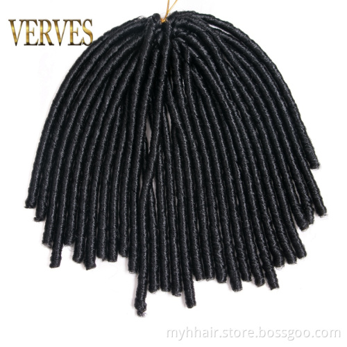 Crochet Braids 14 inch 70g/pack Synthetic Braiding Hair Extension Afro Hairstyles Short Soft Black Faux Locs